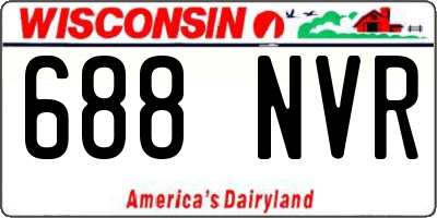 WI license plate 688NVR