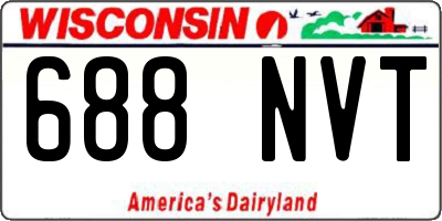 WI license plate 688NVT
