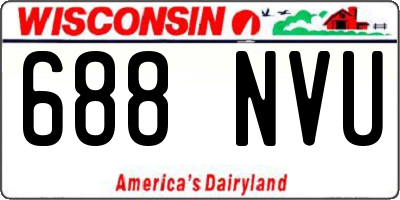 WI license plate 688NVU