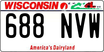 WI license plate 688NVW