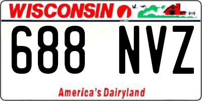 WI license plate 688NVZ