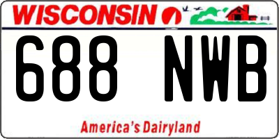 WI license plate 688NWB
