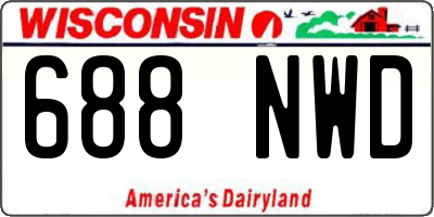 WI license plate 688NWD