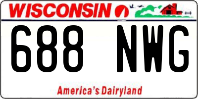 WI license plate 688NWG