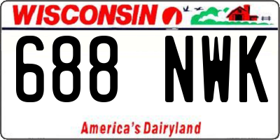 WI license plate 688NWK