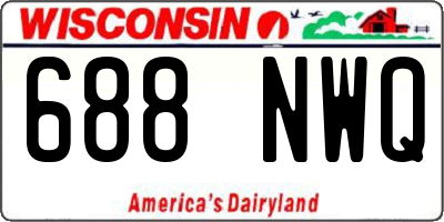 WI license plate 688NWQ