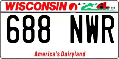 WI license plate 688NWR