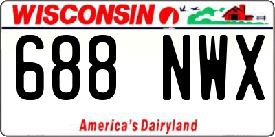 WI license plate 688NWX