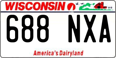 WI license plate 688NXA