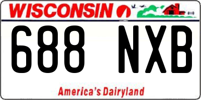 WI license plate 688NXB