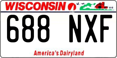 WI license plate 688NXF