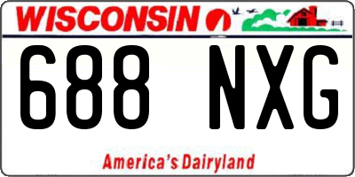 WI license plate 688NXG