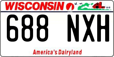 WI license plate 688NXH