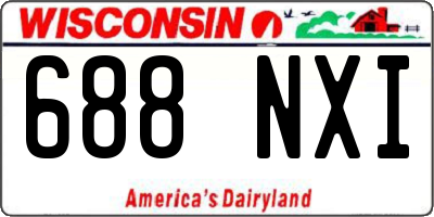 WI license plate 688NXI