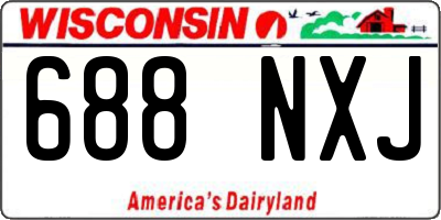 WI license plate 688NXJ