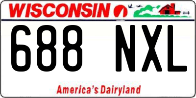 WI license plate 688NXL