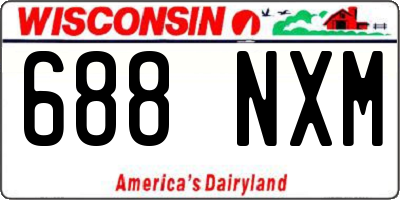 WI license plate 688NXM