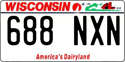 WI license plate 688NXN