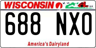 WI license plate 688NXO