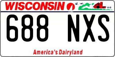 WI license plate 688NXS