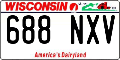 WI license plate 688NXV