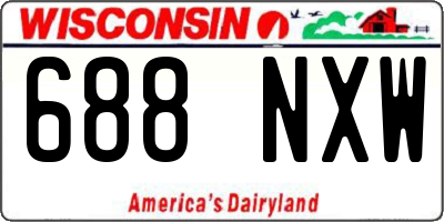 WI license plate 688NXW