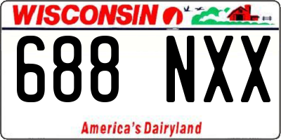 WI license plate 688NXX