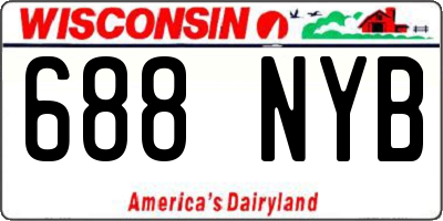 WI license plate 688NYB