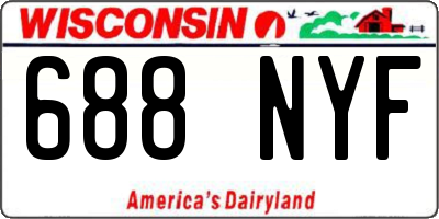 WI license plate 688NYF