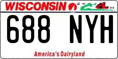 WI license plate 688NYH