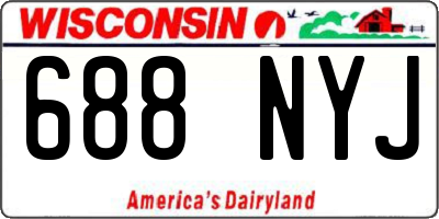 WI license plate 688NYJ