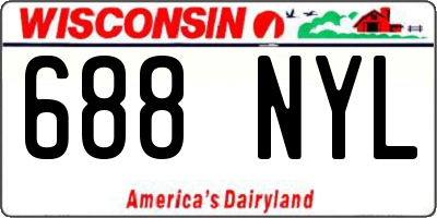 WI license plate 688NYL