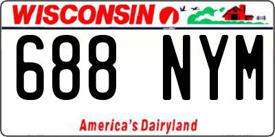 WI license plate 688NYM