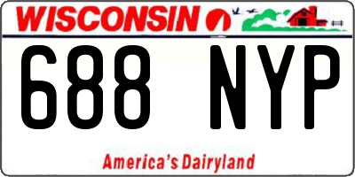 WI license plate 688NYP