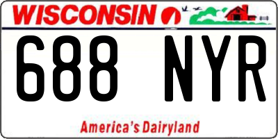 WI license plate 688NYR