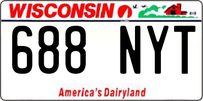 WI license plate 688NYT