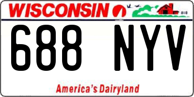 WI license plate 688NYV