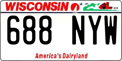 WI license plate 688NYW