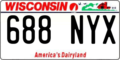 WI license plate 688NYX
