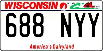 WI license plate 688NYY
