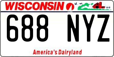 WI license plate 688NYZ