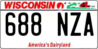 WI license plate 688NZA