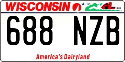 WI license plate 688NZB