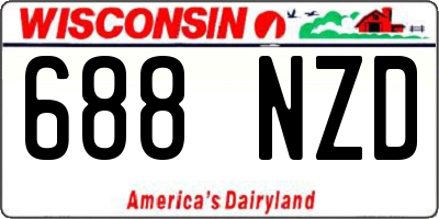 WI license plate 688NZD