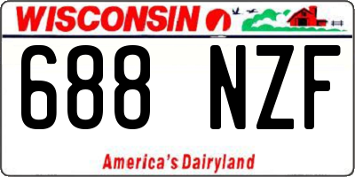WI license plate 688NZF