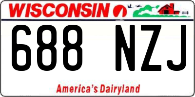 WI license plate 688NZJ