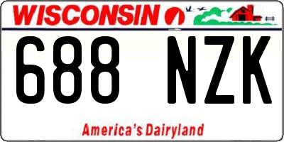 WI license plate 688NZK