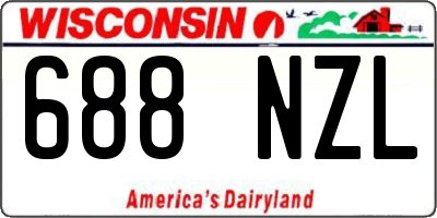 WI license plate 688NZL