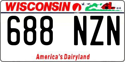 WI license plate 688NZN