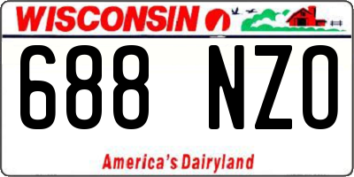 WI license plate 688NZO